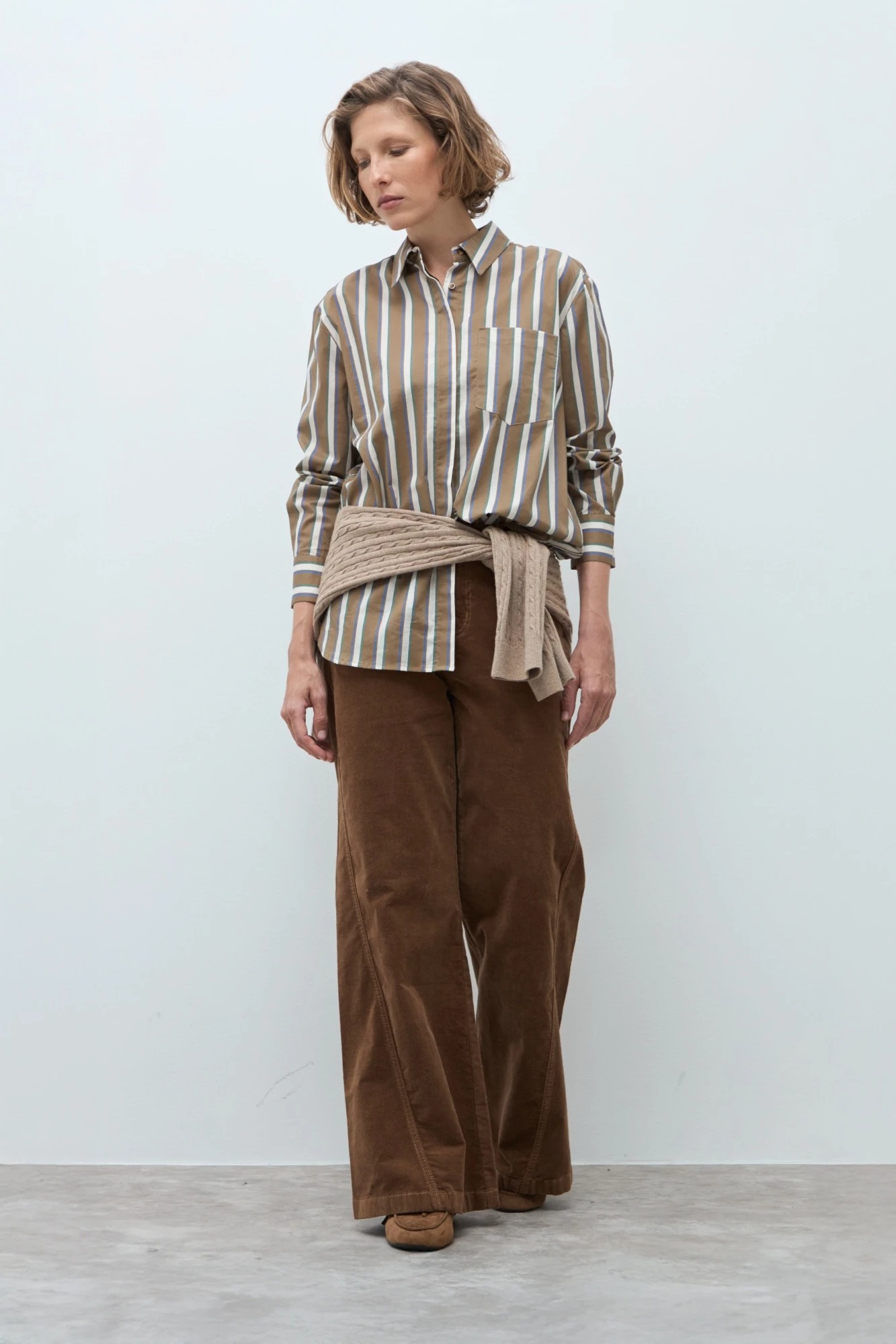 Camisa rayada - khaki 5