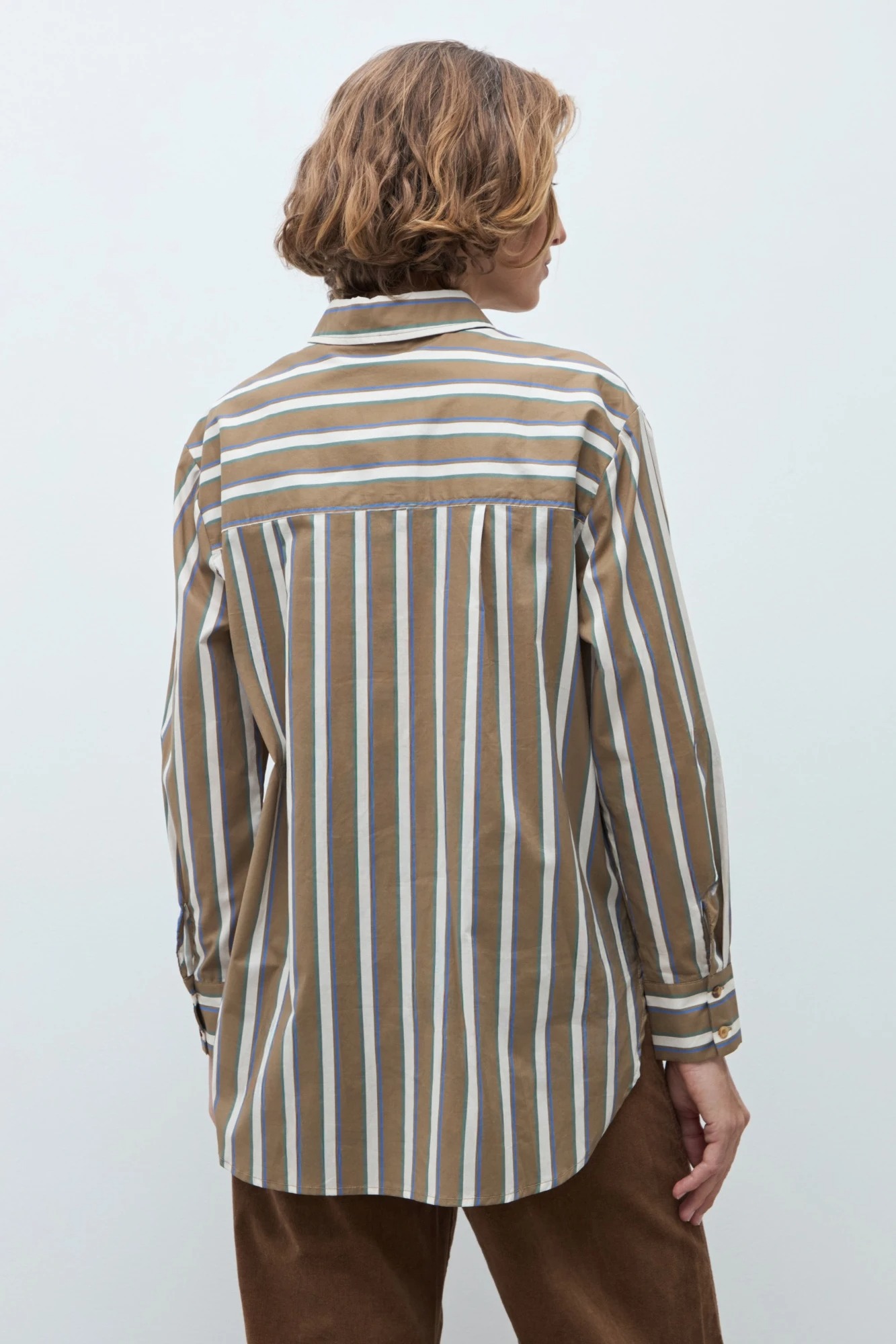 Camisa rayada - khaki 7