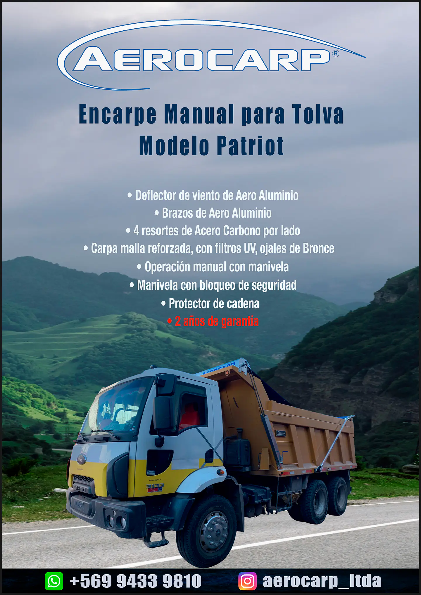 Equipo manual para tolvas Modelo Patriot 1