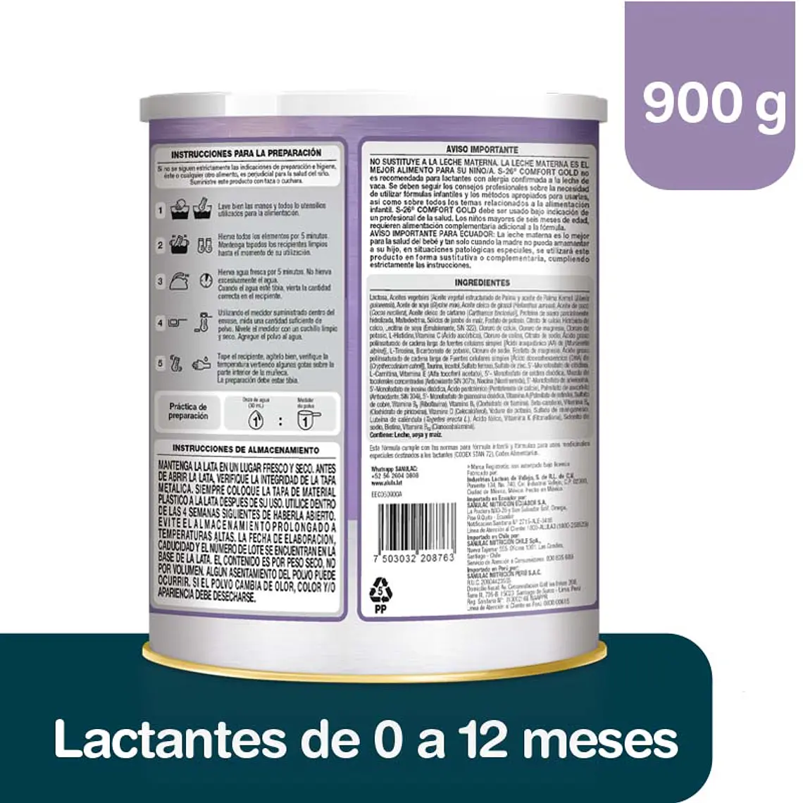 COMFORT ALULA GOLD 0-12 MESES 900g 3