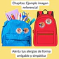 SET ALERGIA LECHE: 4 CHAPITAS + 4 STICKERS - Miniatura 3