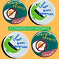 SET ALERGIA A HUEVO 4 CHAPITAS + 4 STICKERS - Miniatura 1