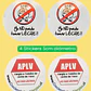 SET ALERGIA LECHE: 4 CHAPITAS + 4 STICKERS - Miniatura 2