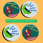 SET ALERGIA MANÍ: 4 CHAPITAS + 4 STICKERS - Miniatura 1