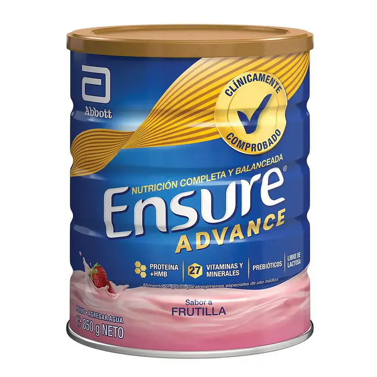 SUPLEMENTO ALIMENTICIO ENSURE ADVANCE FRUTILLA 850g 1