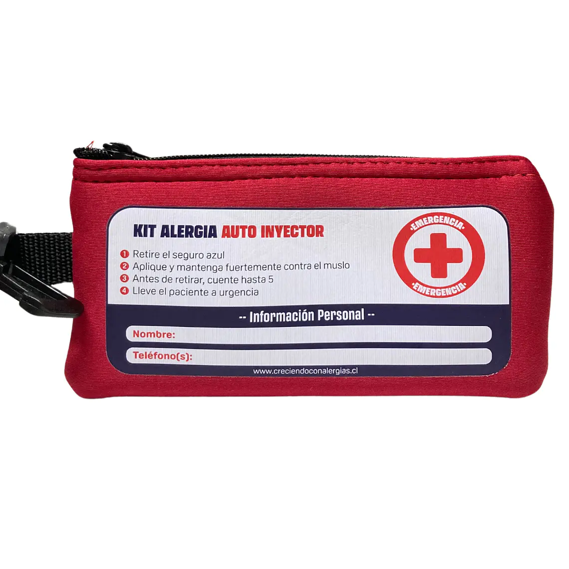 ESTUCHE PARA AUTO-INYECTOR NEOPRENO ROJO 1