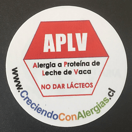 Stickers APLV No dar lácteos 4 unidades