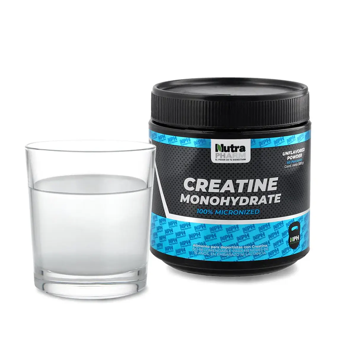 CREATINA MONOHYDRATE EN POLVO  NUTRAPHARM 300gr 3