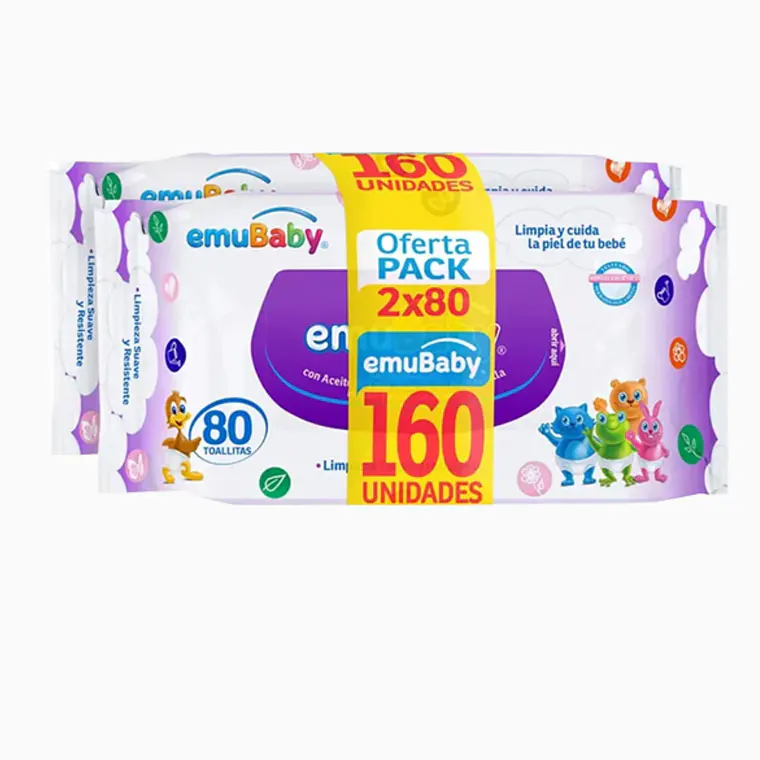 PACK TOALLAS HUMEDAS 160 Unidades 1