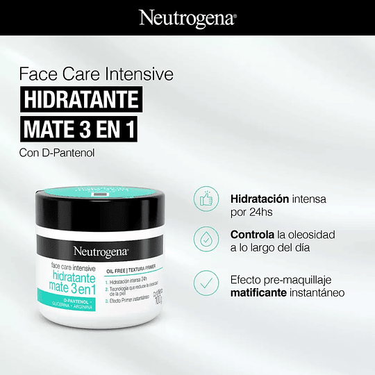 CREMA FACIAL HIDRATANTE  MATE 3 EN 1 100g