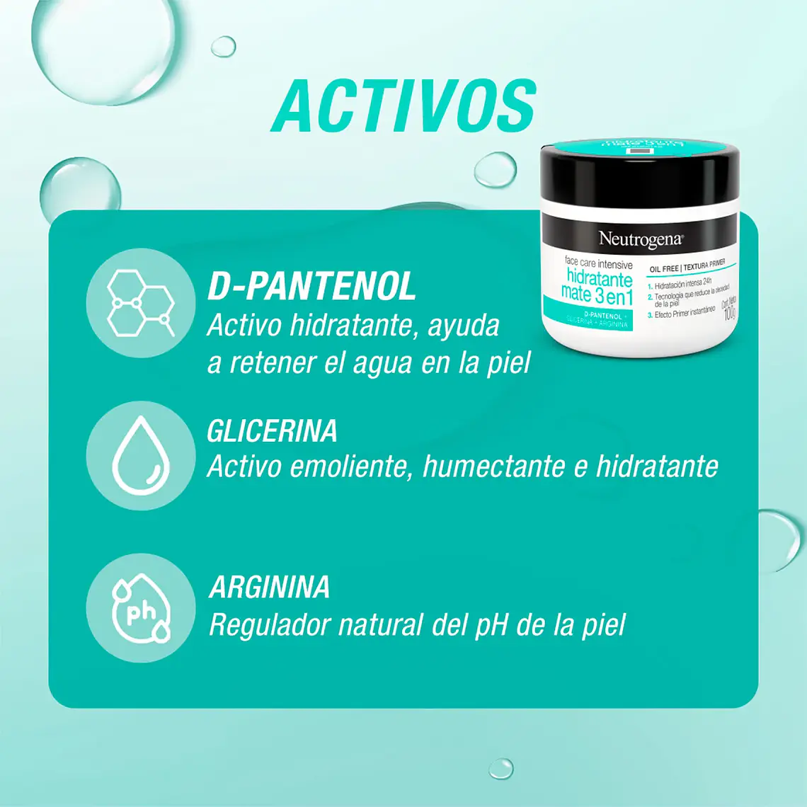 CREMA FACIAL HIDRATANTE  MATE 3 EN 1 100g 3