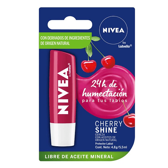 BÁLSAMO LABIAL CHERRY  SHINE 4,8g