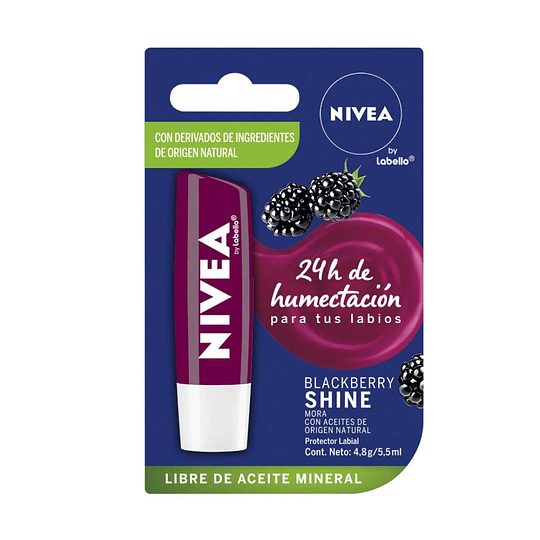 BÁLSAMO LABIAL BLACKBERRY SHINE 4,8G