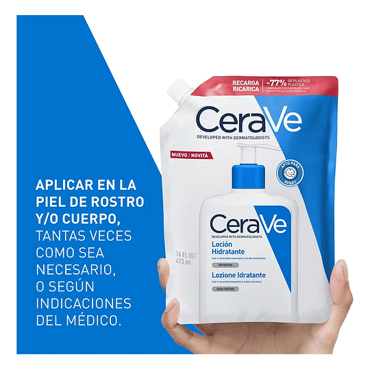 Cerave Loción Hidratante formato Nuevo Recarga 473ml