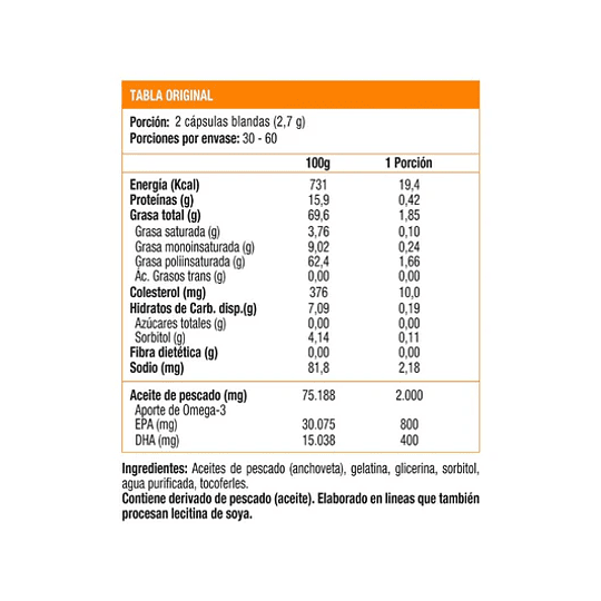 UP Omega 3 800 EPA/400 DHA, 60 Caps