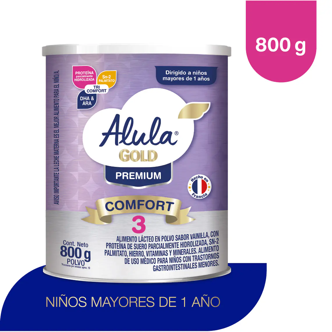 ALULA GOLD PREMIUM COMFORT 1 A 3 AÑOS - 800g  1