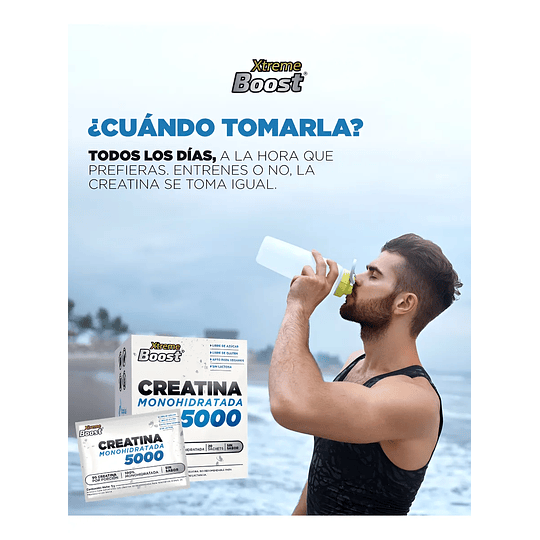 CREATINA MONOHIDRATADA XTREME BOOST SACHETS 5gr SIN SABOR