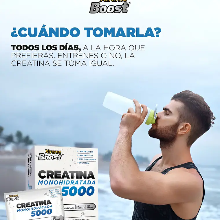 CREATINA MONOHIDRATADA XTREME BOOST SACHETS 5gr SIN SABOR 2