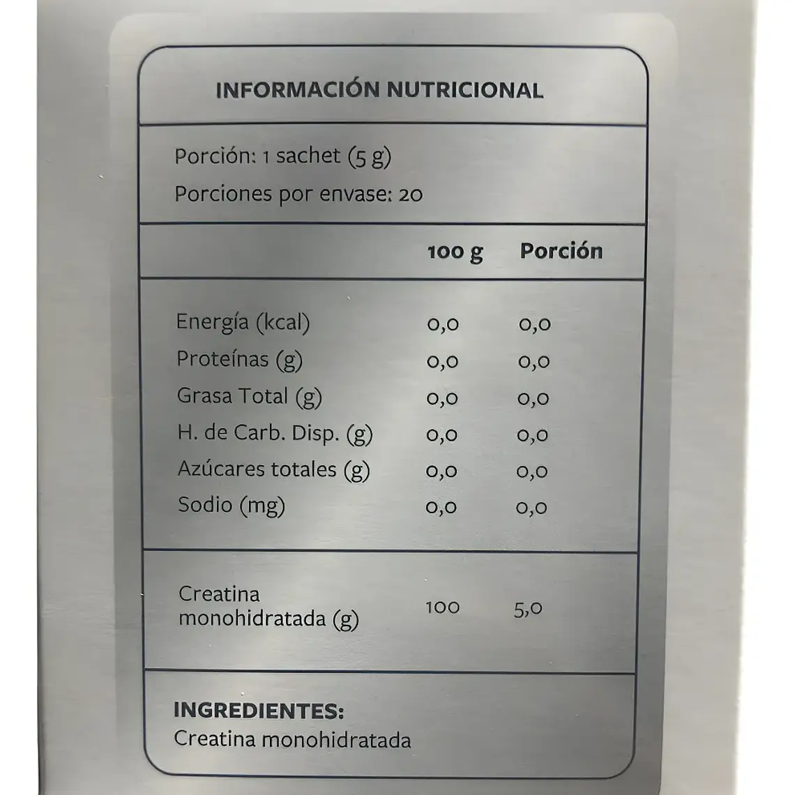 CREATINA MONOHIDRATADA XTREME BOOST SACHETS 5gr SIN SABOR 4