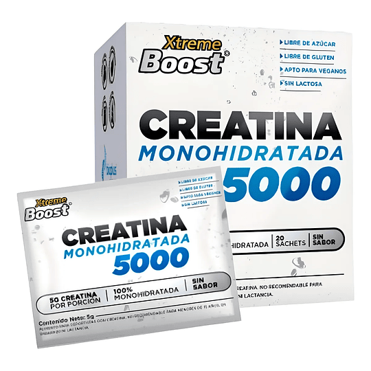 CREATINA MONOHIDRATADA XTREME BOOST SACHETS 5gr SIN SABOR