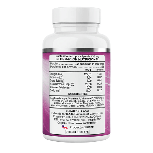 MULTIVITAMINICO NUTRUM WOMAN AURA VITALIS 60 CAPSULAS