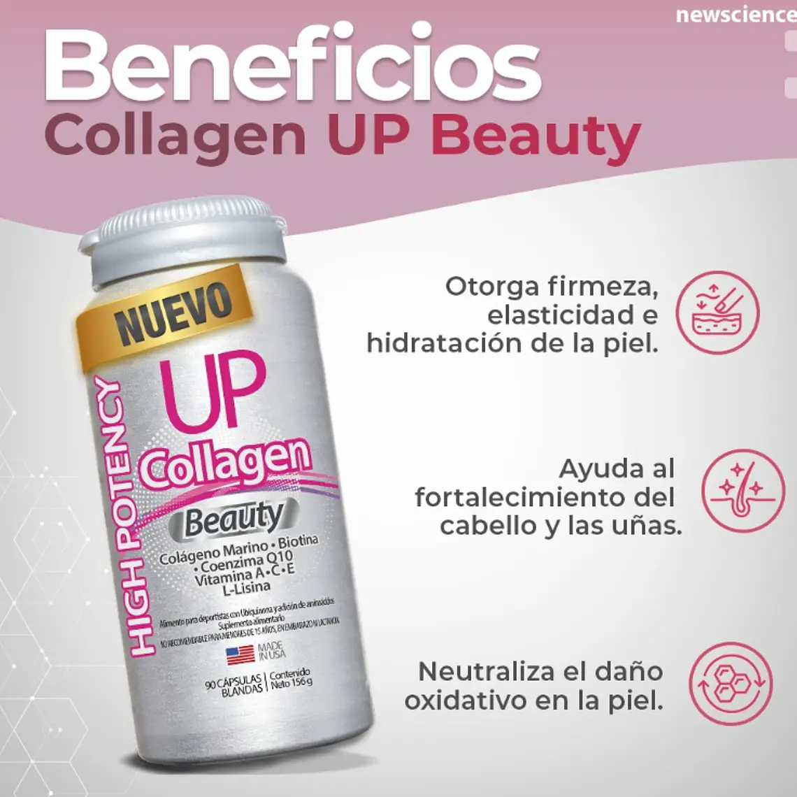 COLLAGEN BEAUTY POTENCY CARE UP 	90 CAPSULAS 2