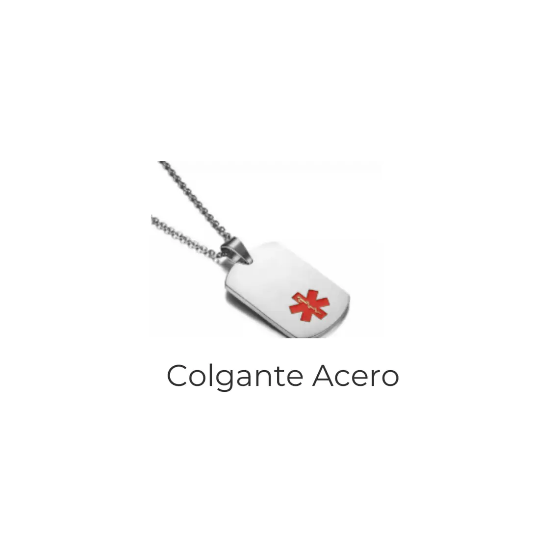 PULSERA PERSONALIZADA ADULTO ACERO COLGANTE 2