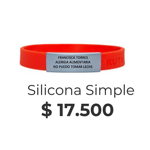 PULSERA PERSONALIZADA ADULTO SILICONA SIMPLE