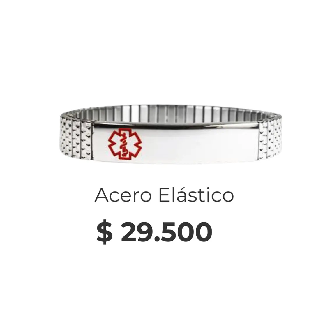 PULSERA PERSONALIZADAADULTO ACERO ELÁSTICO 1