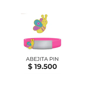 PULSERA PERSONALIZADA INFANTIL ABEJITA PIN