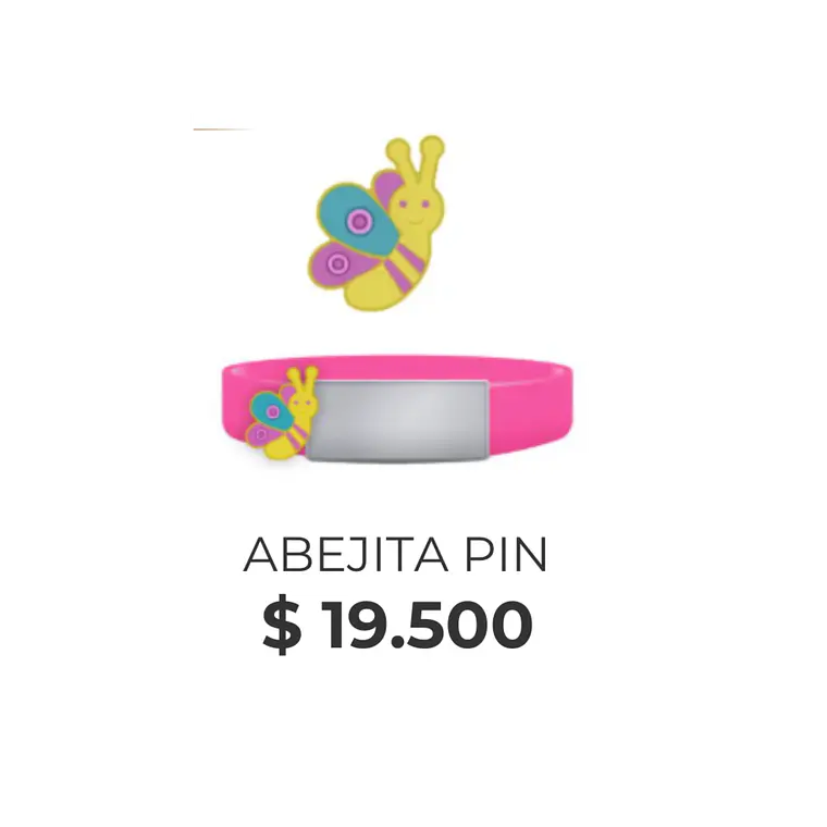 PULSERA PERSONALIZADA INFANTIL ABEJITA PIN 1