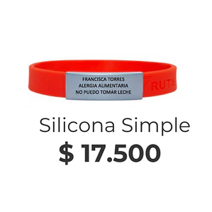 PULSERA PERSONALIZADA INFANTIL SILICONA SIMPLE