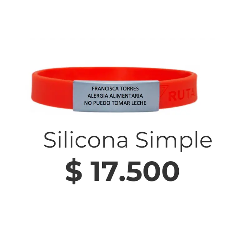 PULSERA PERSONALIZADA INFANTIL SILICONA SIMPLE 1