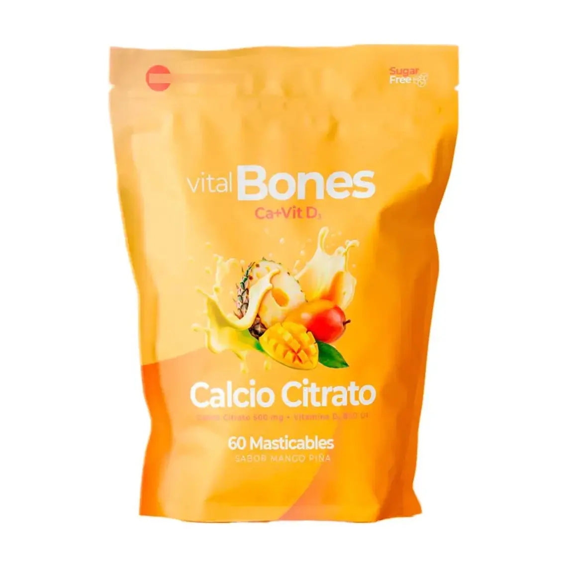 CALCIO CITRATO 60 MASTICABLES MANGO-PIÑA VITAL BONES  1