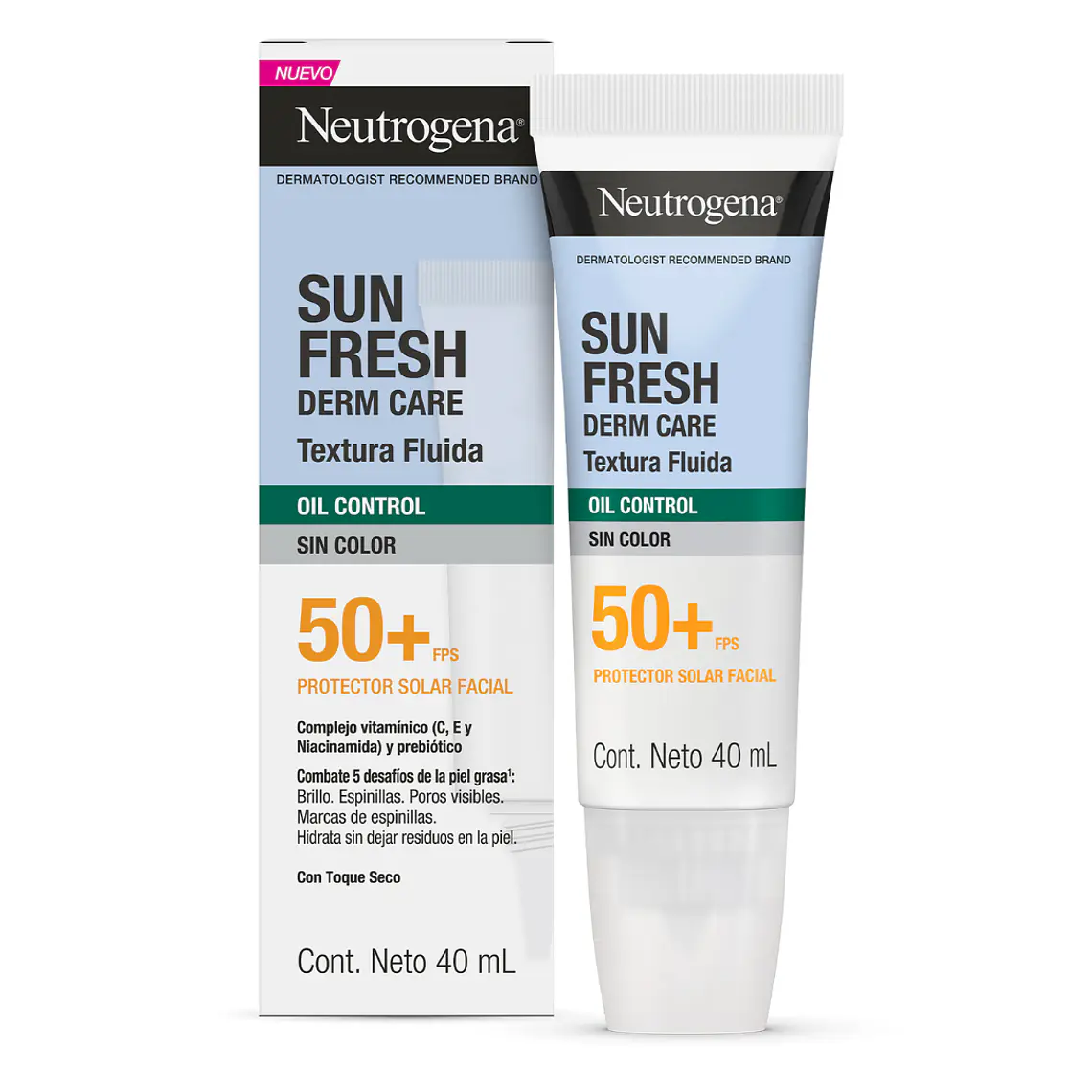 PROTECTOR SOLAR SUN FRESH DERM CARE SIN COLOR 50+FPS 40ML 1