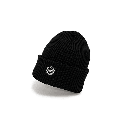 Gorro Double AA - Chunky Knit Black Beanie