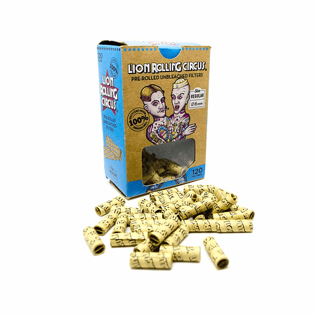 Lion Rolling Circus Filtros Unbleached Pre-Rolled