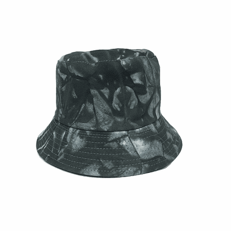Bucket Hat Reversible  - Black/White-Gray Tie Dye