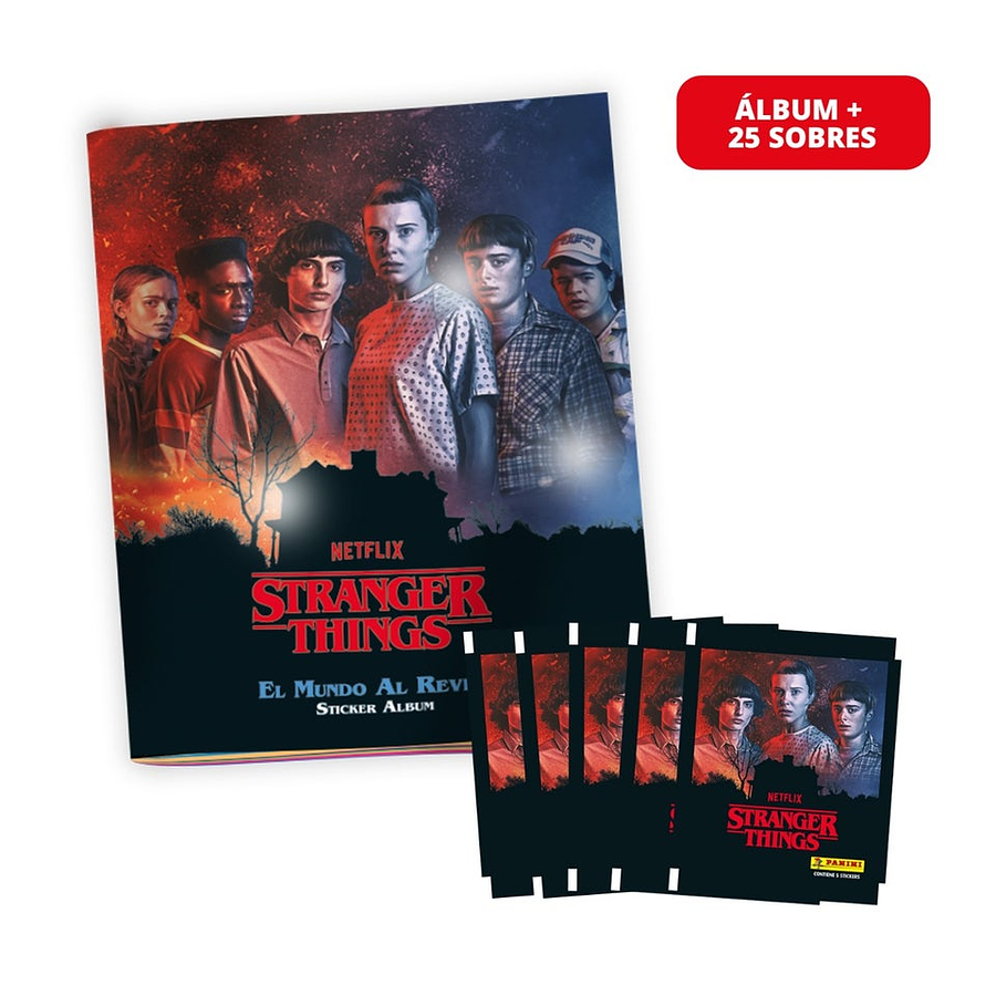 Stranger Things Pack 1 Álbum Tapa Suave + 25 Sobres