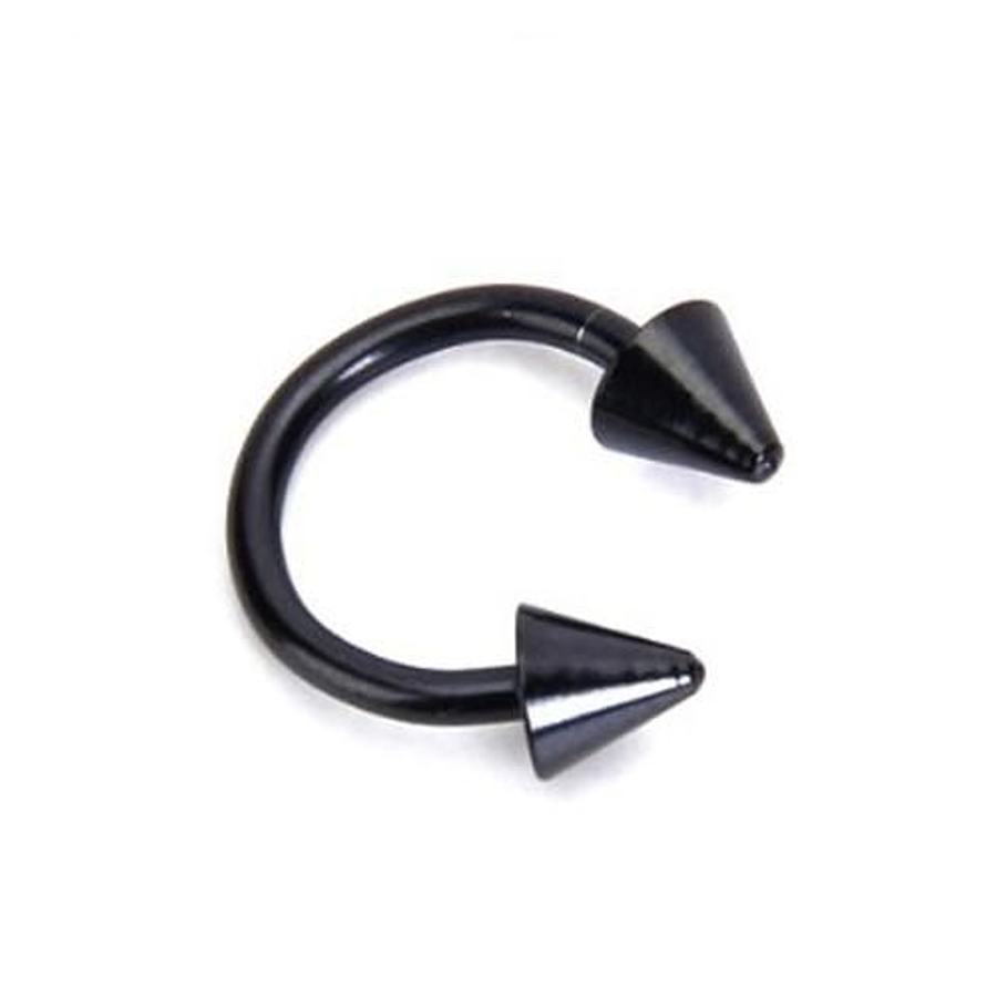 Circular Barbell Negro Conos - 1,2 mm
