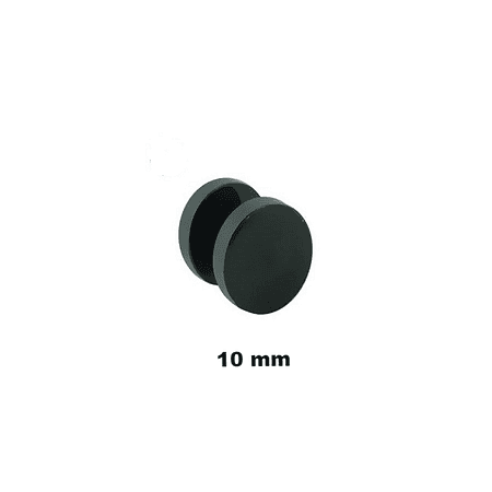 Falso Plug - Acero Negro - 10mm