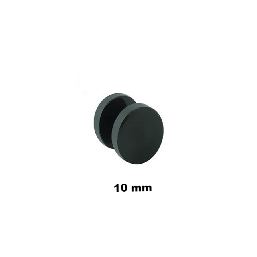 Falso Plug - Acero Negro - 10mm