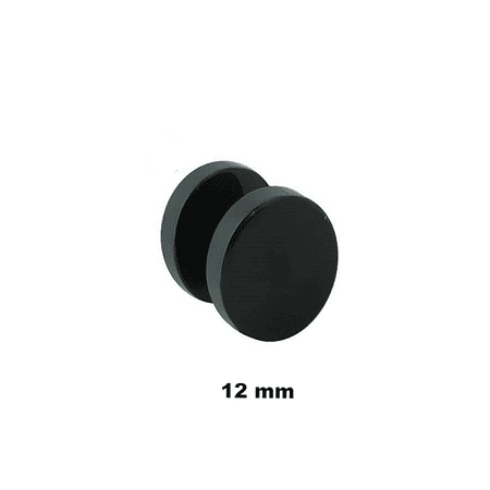 Falso Plug - Acero Negro - 12mm