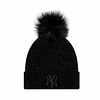 Knit New York Yankees MLB Chenille Bobble Black