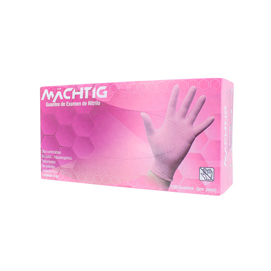 Caja Guantes de Nitrilo Rosado R2 