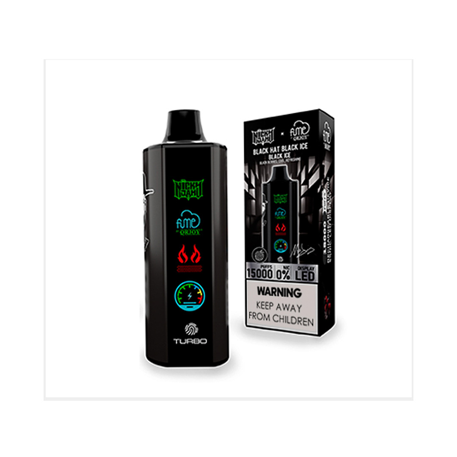 Vape Fume Nicky Jam 15.000 Puff 0% Nic Black Hat Black Ice (Black Berries)