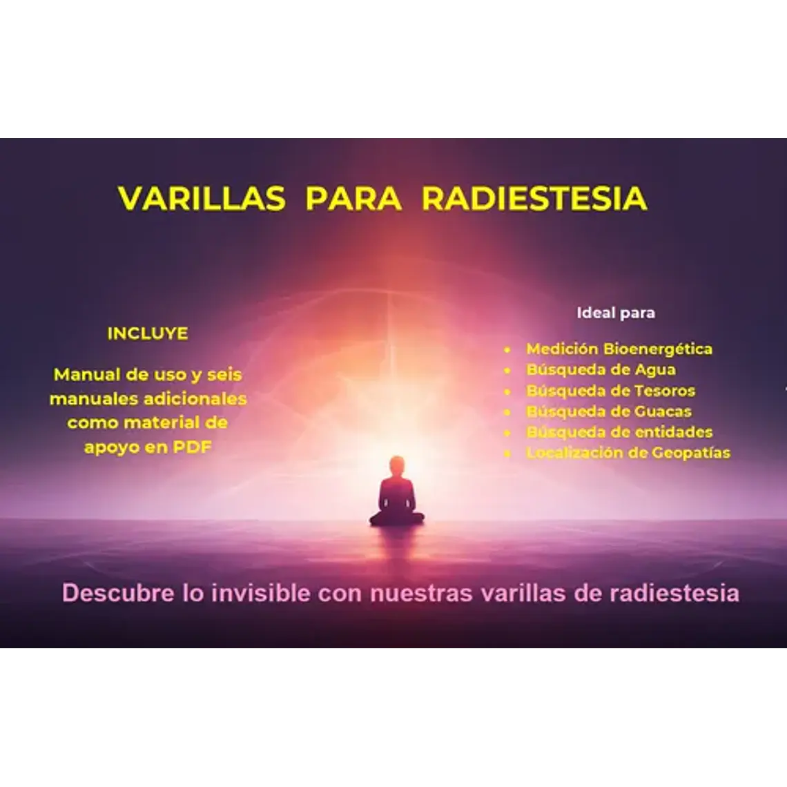Varillas de Radiestesia en Bronce con Mangos en Bronce - Manuales 2