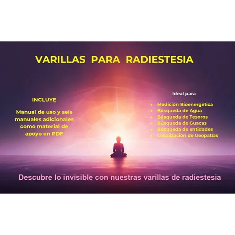Varillas de Radiestesia en Bronce con Mangos en Bronce - Manuales 2