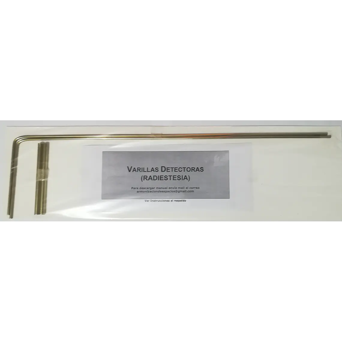 Varillas de Radiestesia en Bronce con Mangos en Bronce - Manuales 1