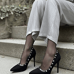 Zapato Negro Tacon 10 Cm